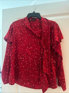 ZARA red blouse